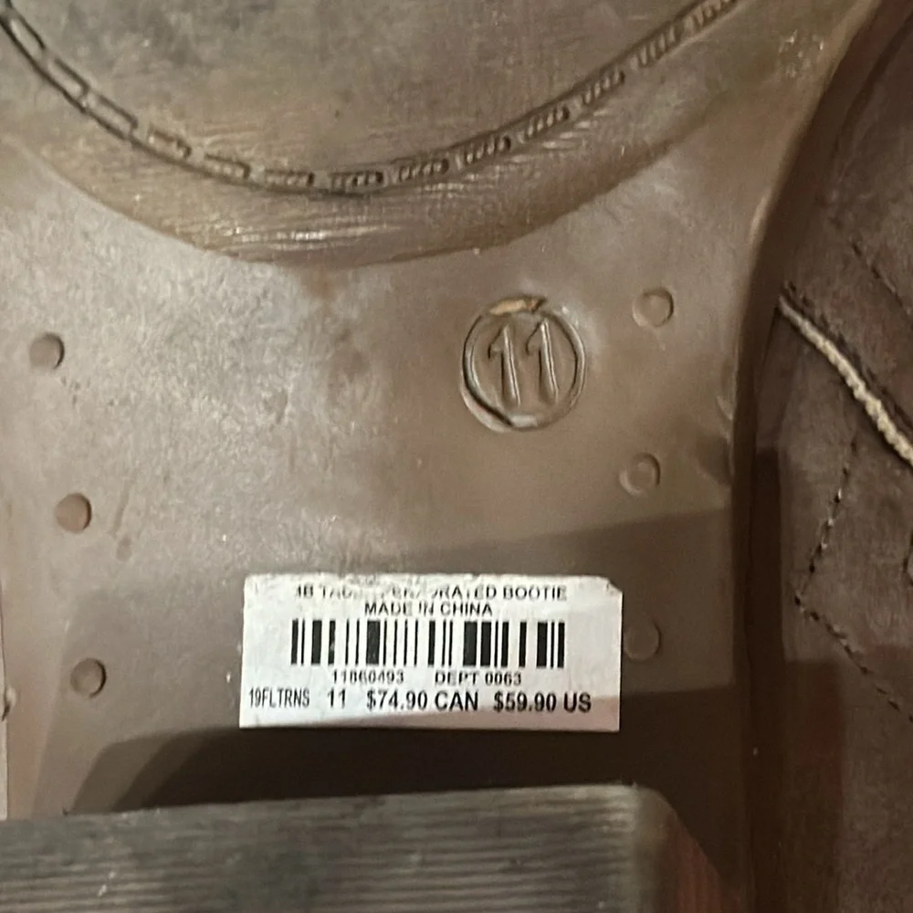 Torrid women ankle boots. Taupe, perforated, Size 11
